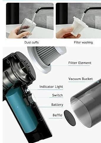 2-in-1 Portable Air Duster & Wireless Vacuum Cleaner